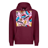 Burgundy physics seamless pattern Premium Hoodie - BundleAndBundleShop