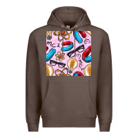 Coffee physics seamless pattern Premium Hoodie - BundleAndBundleShop