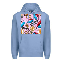 Colony Blue physics seamless pattern Premium Hoodie - BundleAndBundleShop
