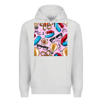 Dove Grey physics seamless pattern Premium Hoodie - BundleAndBundleShop