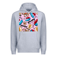 Heather Grey physics seamless pattern Premium Hoodie - BundleAndBundleShop