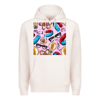 Pale Pink physics seamless pattern Premium Hoodie - BundleAndBundleShop