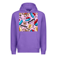 Purple physics seamless pattern Premium Hoodie - BundleAndBundleShop