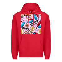 Red physics seamless pattern Premium Hoodie - BundleAndBundleShop