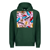 Sports Green physics seamless pattern Premium Hoodie - BundleAndBundleShop