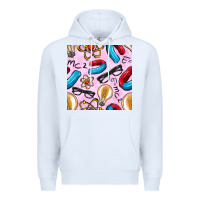 White physics seamless pattern Premium Hoodie - BundleAndBundleShop