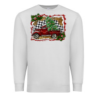 Dove Grey christmas truck with tree Premium Sweatshirt - RanaPortraitStore