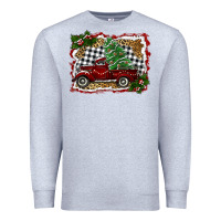 Heather Grey christmas truck with tree Premium Sweatshirt - RanaPortraitStore