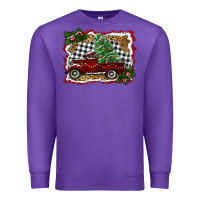Purple christmas truck with tree Premium Sweatshirt - RanaPortraitStore