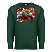 Sports Green christmas truck with tree Premium Sweatshirt - RanaPortraitStore