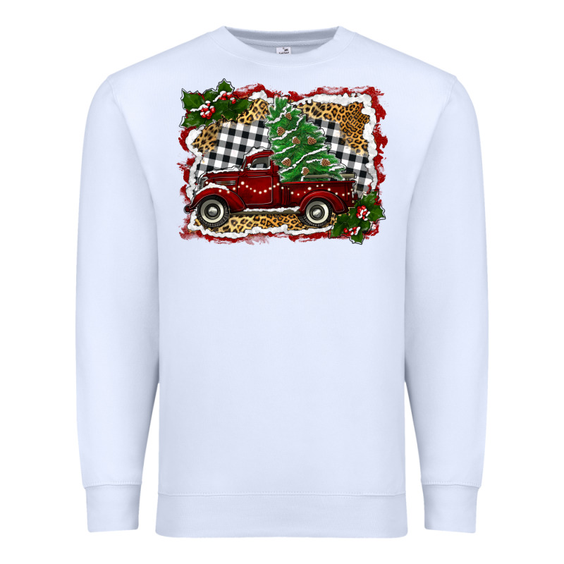Christmas Truck With Tree Premium Sweatshirt by RanaPortraitStore | Teevron