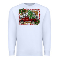 White christmas truck with tree Premium Sweatshirt - RanaPortraitStore