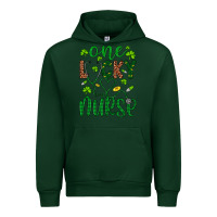 Forest Green Leopard Glitter One Lucky Nurse Urban Hoodie - Artiststas