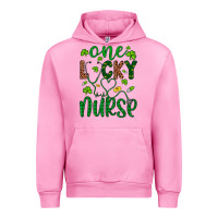 Fuchsia Pink Leopard Glitter One Lucky Nurse Urban Hoodie - Artiststas