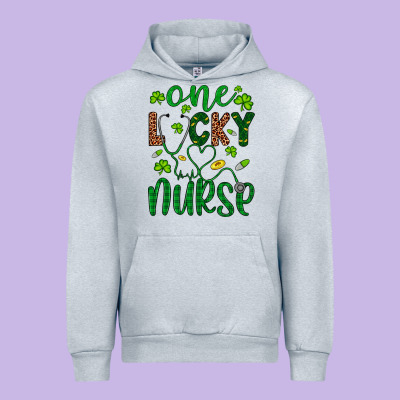 Leopard Glitter One Lucky Nurse Urban Hoodie Designed By Artiststas