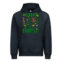 Navy Leopard Glitter One Lucky Nurse Urban Hoodie - Artiststas