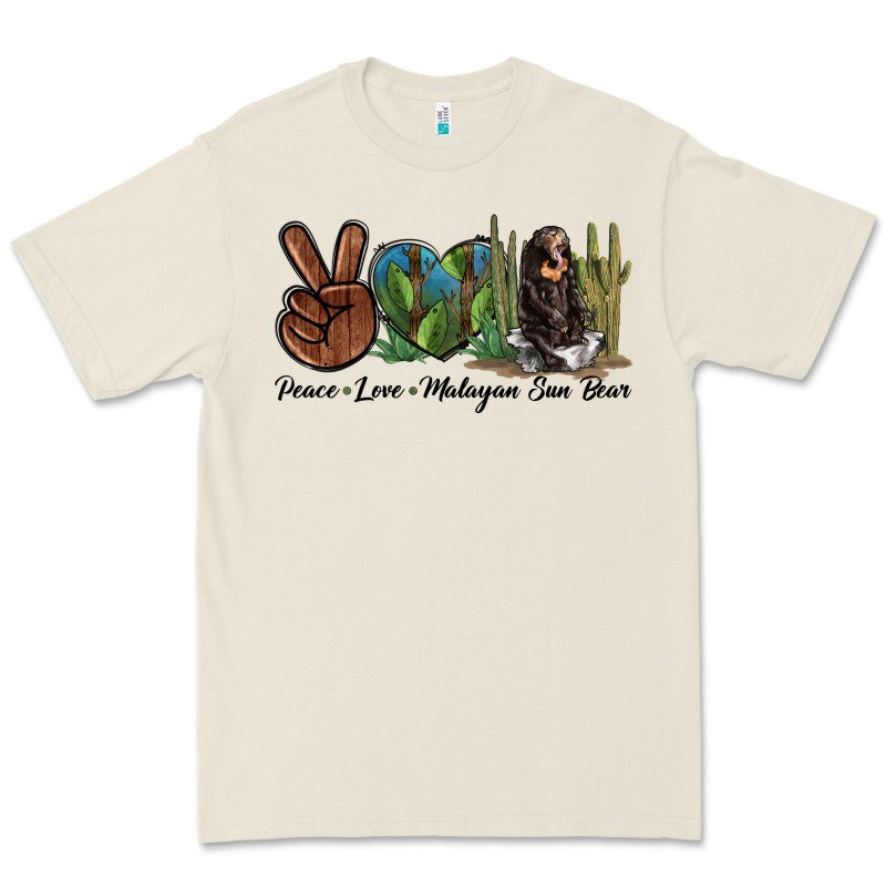 Peace Love Malayan Sun Bear Premium Tee by LillyAllenDesigns | Teevron