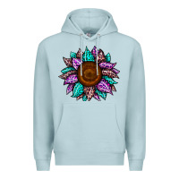 Blue Mist sunflower leopard color Premium Hoodie - JahusDesignShop