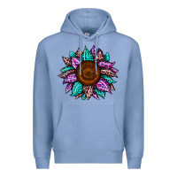 Colony Blue sunflower leopard color Premium Hoodie - JahusDesignShop