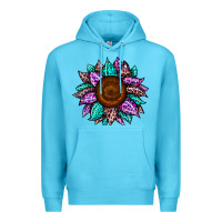 Ocean Blue sunflower leopard color Premium Hoodie - JahusDesignShop