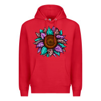 Red sunflower leopard color Premium Hoodie - JahusDesignShop