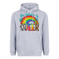 Heather Grey the future is queer Heavyweight Hoodie - texasbilliewilder