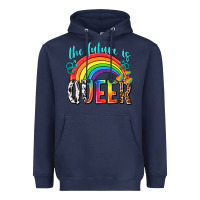 Navy the future is queer Heavyweight Hoodie - texasbilliewilder