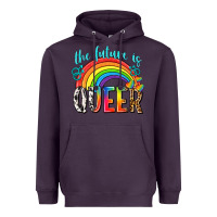 Plum the future is queer Heavyweight Hoodie - texasbilliewilder