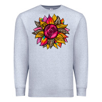 Heather Grey race  sunflower Premium Sweatshirt - Zillion Design Studio