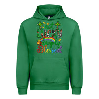 Emerald Western St. Patrick's Day Cross Not Lucky Simply Blessed Urban Hoodie - Artiststas