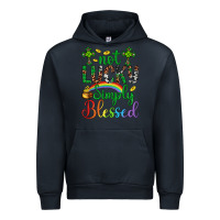 Navy Western St. Patrick's Day Cross Not Lucky Simply Blessed Urban Hoodie - Artiststas