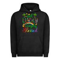 Pigment Black Western St. Patrick's Day Cross Not Lucky Simply Blessed Urban Hoodie - Artiststas