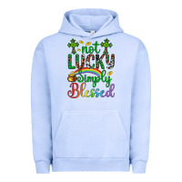 Western St. Patrick's Day Cross Not Lucky Simply Blessed Urban Hoodie | Teevron