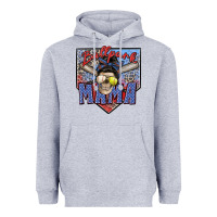 Heather Grey ballpark mama Heavyweight Hoodie - Zillion Design Studio