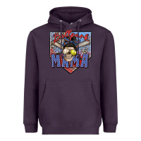 Plum ballpark mama Heavyweight Hoodie - Zillion Design Studio