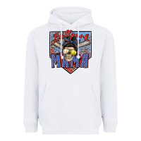 White ballpark mama Heavyweight Hoodie - Zillion Design Studio