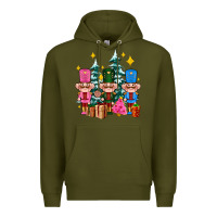 Army Green nutcrackers and gifts ado Premium Hoodie - AdoDesignShop