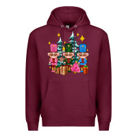 Burgundy nutcrackers and gifts ado Premium Hoodie - AdoDesignShop