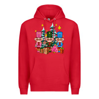 Red nutcrackers and gifts ado Premium Hoodie - AdoDesignShop