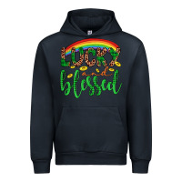 Navy Western St. Patrick's Rainbow Lucky And Blessed Urban Hoodie - Artiststas