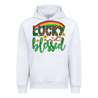 White Western St. Patrick's Rainbow Lucky And Blessed Urban Hoodie - Artiststas