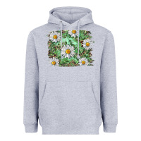 Heather Grey Daisy leopard Heavyweight Hoodie - RanaPortraitStore