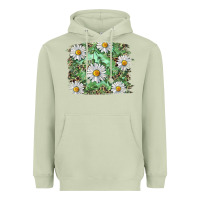 Matcha Daisy leopard Heavyweight Hoodie - RanaPortraitStore
