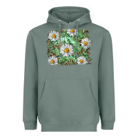 Sage Daisy leopard Heavyweight Hoodie - RanaPortraitStore