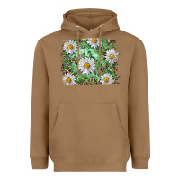 Toasted Coconut Daisy leopard Heavyweight Hoodie - RanaPortraitStore