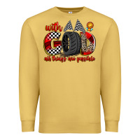 Antique Gold with god all things are possible Premium Sweatshirt - Zillion Design Studio