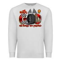 Dove Grey with god all things are possible Premium Sweatshirt - Zillion Design Studio