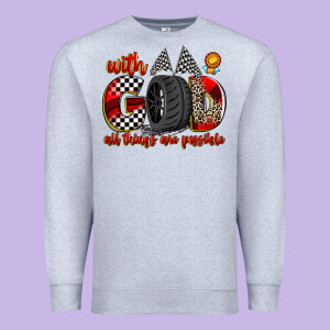 With God All Things Are Possible Premium Sweatshirt Designed By Zillion Design Studio