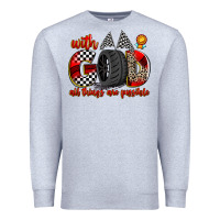 Heather Grey with god all things are possible Premium Sweatshirt - Zillion Design Studio