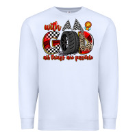 White with god all things are possible Premium Sweatshirt - Zillion Design Studio